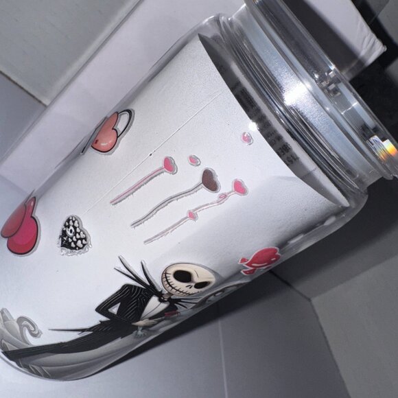 Halloween Wedding Themed 16 Oz Plastic Cup With Love Hearts - Picture 9 of 14